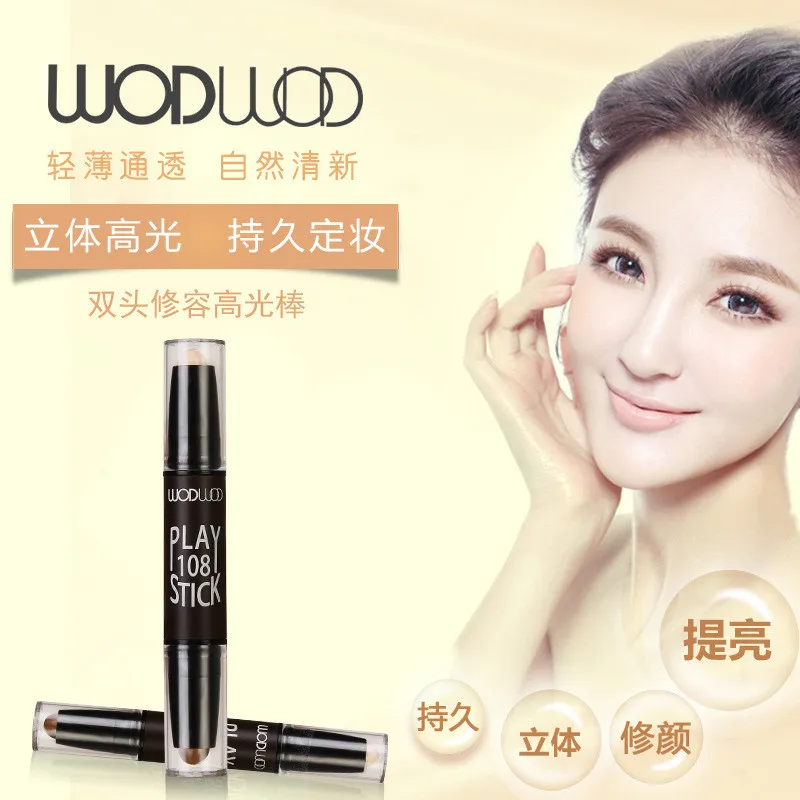 Двусторонняя 2 in1 Контур Стик Лица Фонд Макияж Натуральный Крем Корректор