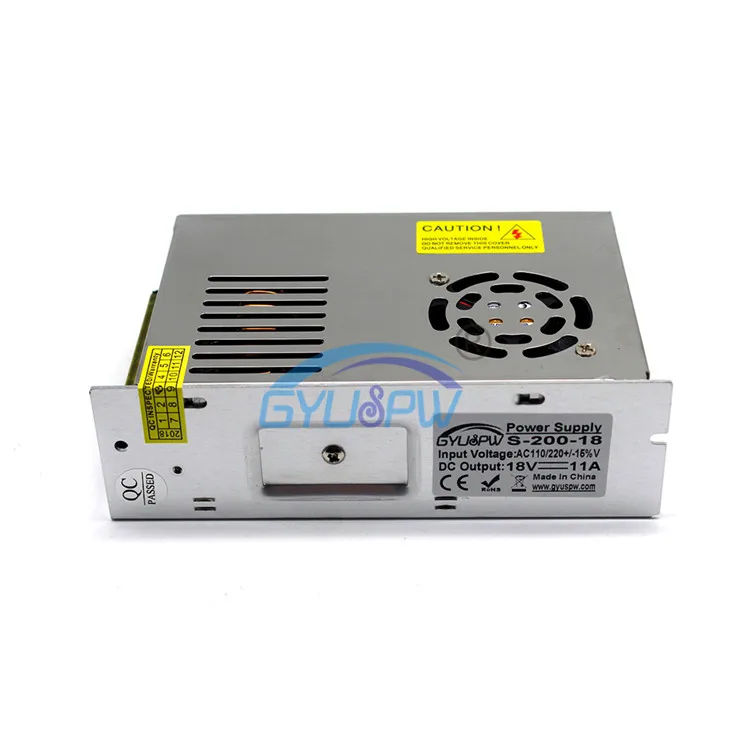 DC18V 11A 200W импульсный источник питания AC 110V привод электродвигатель