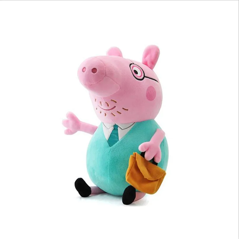 20cm Dad Peppa Pig оригинальные 20 см страницы Джордж папа и мама мультфильм семья животных мягкие плюшевые игрушки для мальчиков и девочек на день рождения оптимальные подарки - Цвет: 20cm Dad