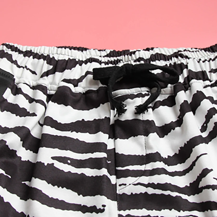 Женские брюки с высокой талией повседневные штаны Зебра хип-хоп 2018 Осенние