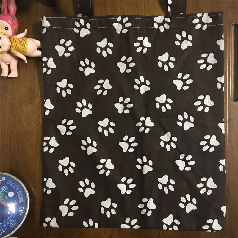 Сумка тоут YILE из хлопка и льна сумка через плечо с принтом лап коричневая основа