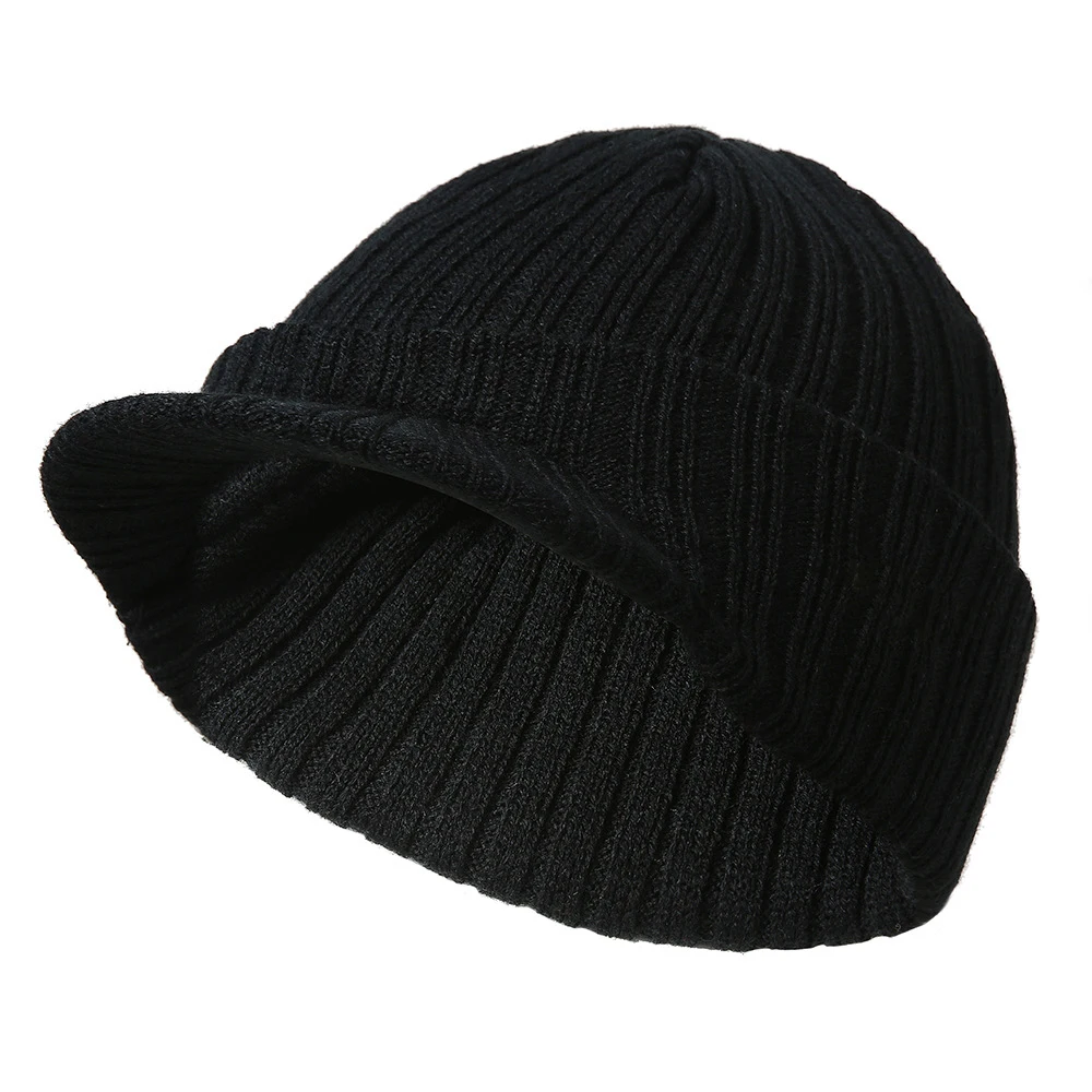 Мужские Женские козырек поля шапки зимняя шапка бини Skullies унисекс теплая