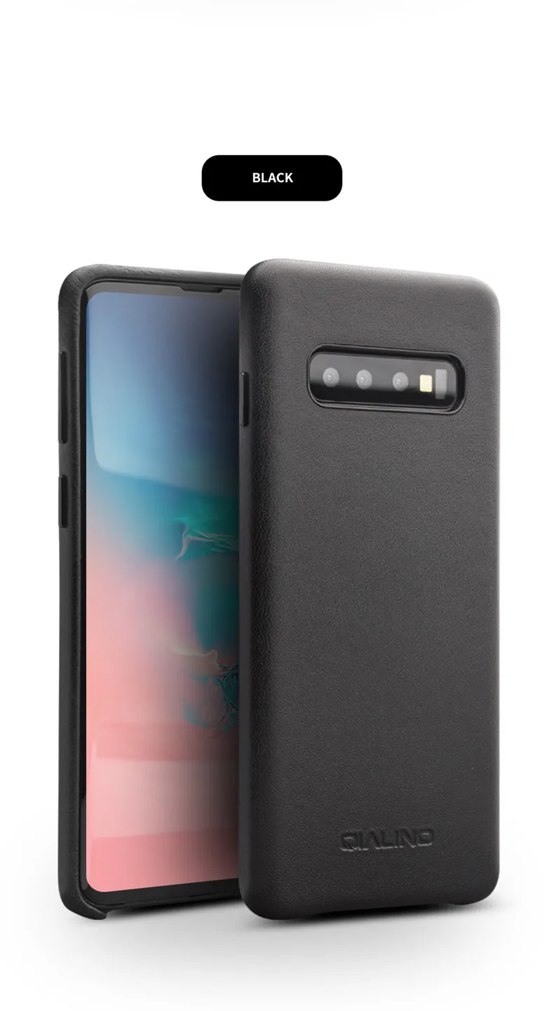 QIALINO, модная задняя крышка из натуральной кожи для samsung Galaxy S10, 6,1 дюймов, Роскошный чехол для телефона ручной работы для S10 Plus, 6,4 дюймов