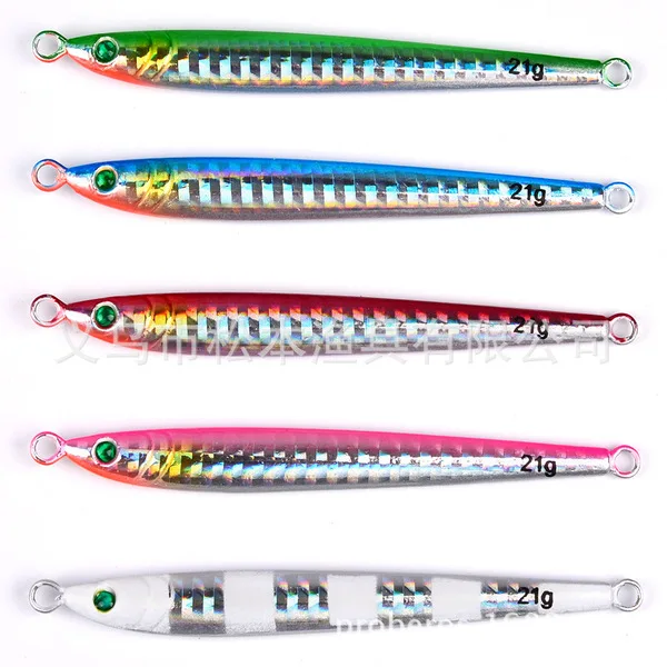 5PCS - 21g 85mm 5 шт./компл. металлический крючковый лов свинцовых сплавов, приманки для ловли рыбы, 7 г/10 г/14g/17 г/21 г/28 г/40 г/60 г/80 г/100 г искусственный крепкий морской приманки рыболовные снасти - Цвет: 5PCS - 21g 85mm
