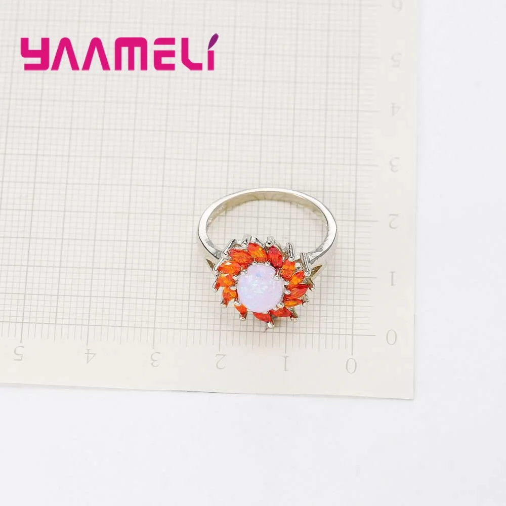 Женское кольцо с розовым опалом из серебра 925 пробы|Кольца| |