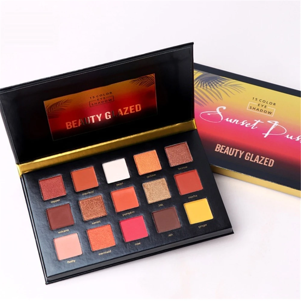 15 цветов закат Natashas матовые тени для век Pallete женские Maquillaje Shimmer Тени Make Up набор