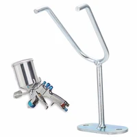 hvlp gravity feed paint spray gun holder stand wall bench mount hook booth cup fixed bracket support accessories