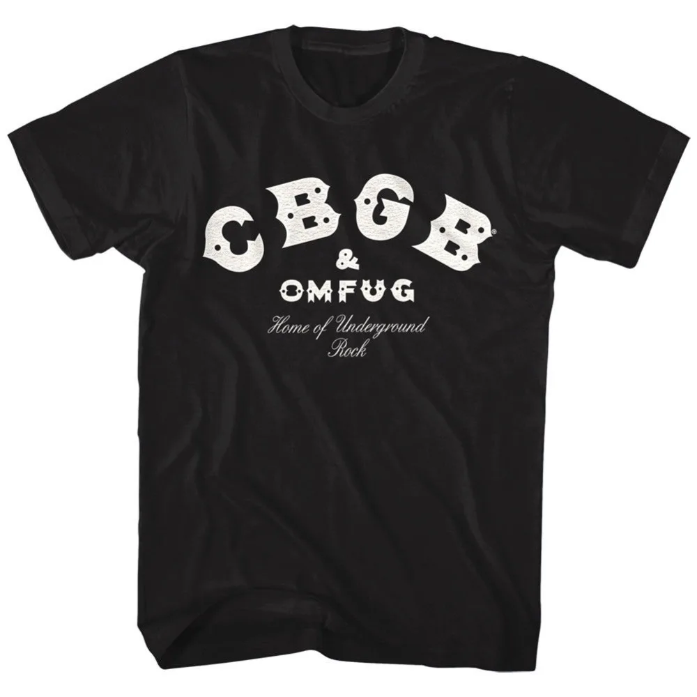 

Brand New 2019 Summer Mens Short OFFICIAL CBGB OMFUG Logo Home of Underground Rock Men's T-Shirt Cute T Shirts