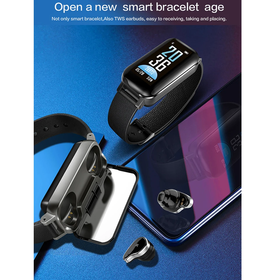 Фитнес-браслет с Bluetooth 5,0 беспроводная гарнитура talk band для huawei samsung xiaomi Phone для мужчин и женщин смарт-браслет PK B5