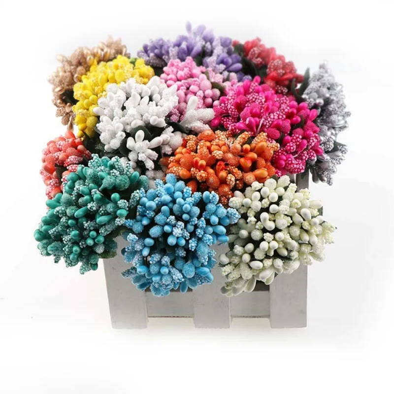 12 шт. stamen sugar Искусственные цветы ручной работы свадебные украшения diy ВЕНОК