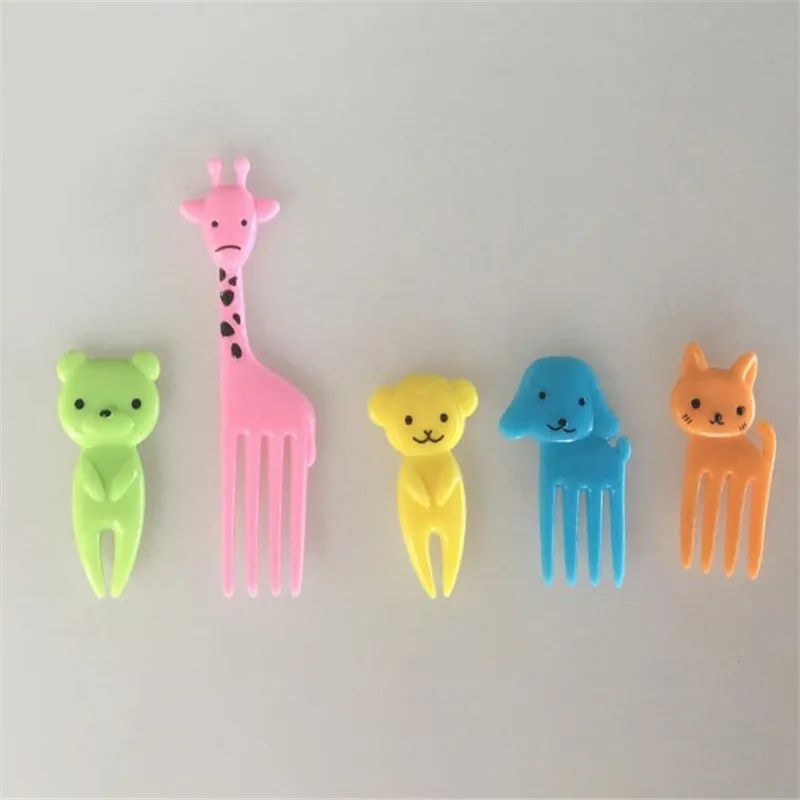 CTREE 10 шт. домашние мини вилки для фруктов животных панда мультфильм знак Смола