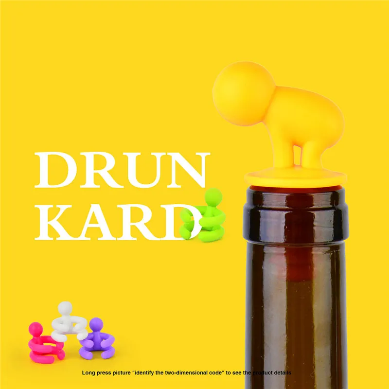 Креативная маленькая стеклянная пробка для напитков Силиконовая бутылки вина