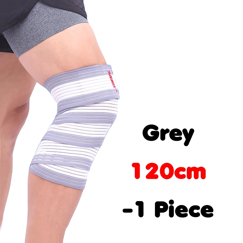 120cm Grey 1 шт., 70-180 см, поддержка колена для спорта, наколенники, эластичная повязка, бандаж для баскетбола, Налокотники и наколенники, компрессионные наколенники - Цвет: 120cm Grey