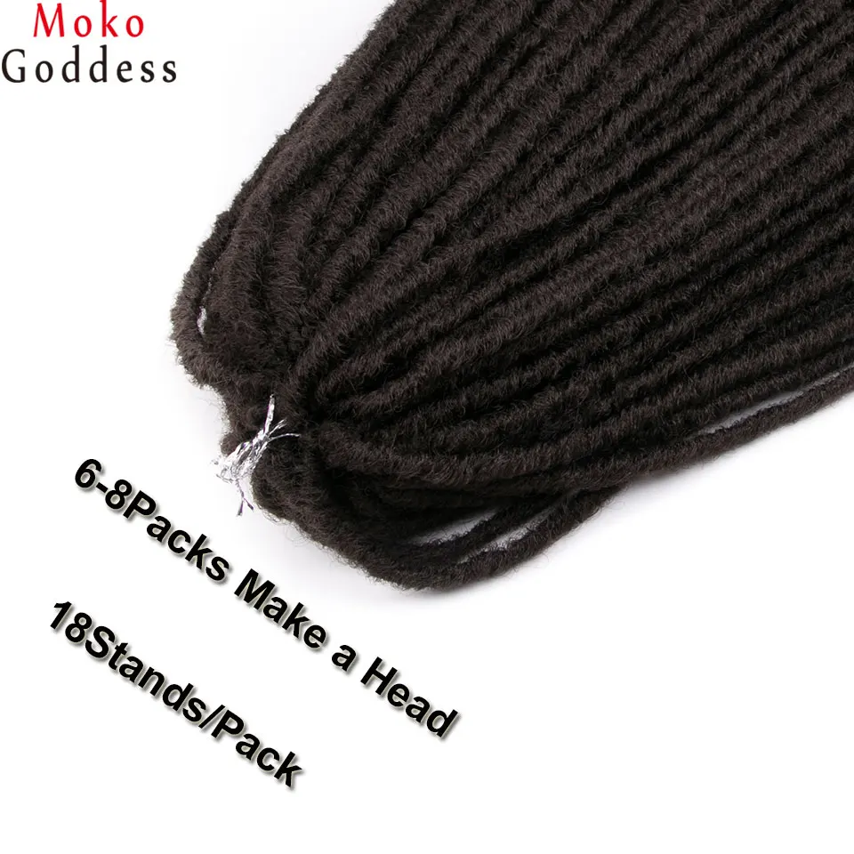 MokoGoddess 18 InchSynthetic плетение пряди волос термостойкие волокно Jumbo искусственные