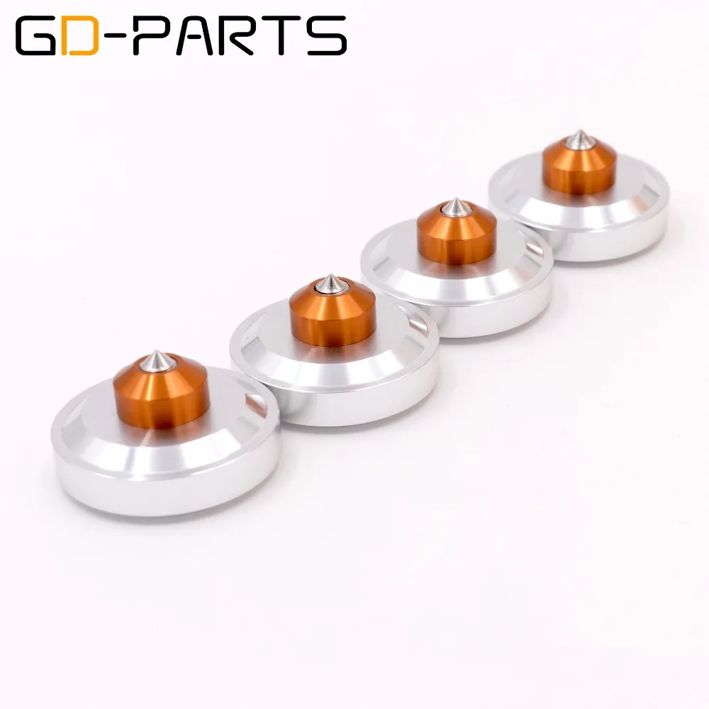 4 шт. алюминиевый изоляционный шип лапки с серебристым корпусом 39x26 мм для гитары