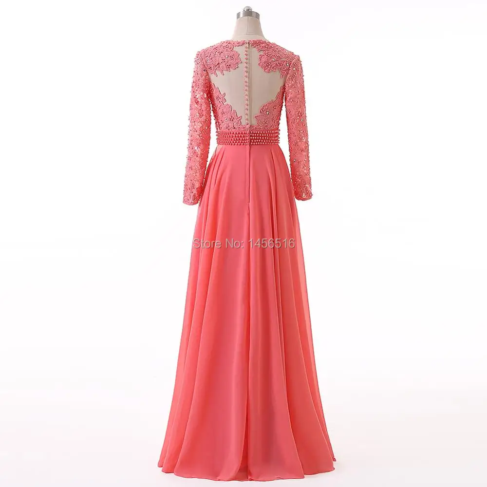 Женское шифоновое платье с длинным рукавом белое кружевное ТРАПЕЦИЕВИДНОЕ