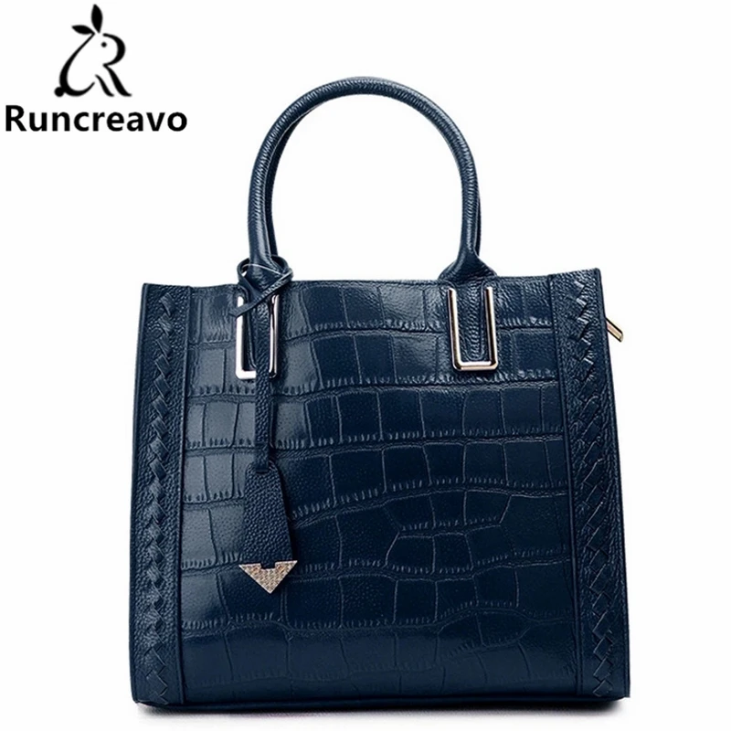 Runcreavo, сумка из натуральной кожи, сумки для женщин, роскошные дизайнерские сумки из натуральной кожи аллигатора, женская сумка-мессенджер, сумки на плечо