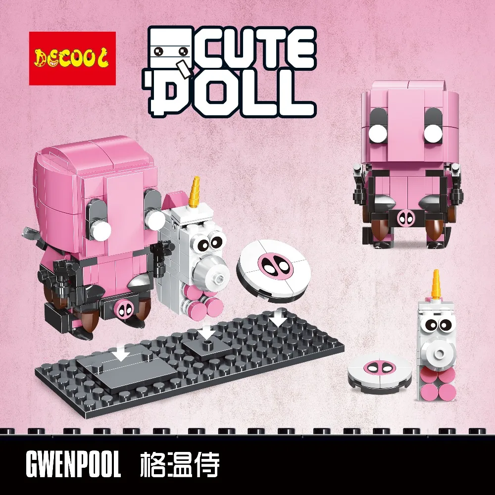 Строительные блоки playmobil Kennie Groot & Rocket Steve Creper Owen Blue Brickheadz экшн фигурки подарки для