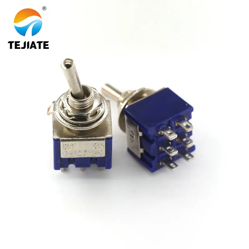 5 шт. MTS 202 6A 125V AC 6 контактный вкл. Мини переключатель 31*13*12 мм для переключения