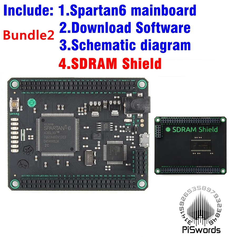 Spartan6 Mojo V3 FPGA макетная плата наборы модуль Spartan 6 XC6SLX9 SDRAM для Arduino DIY