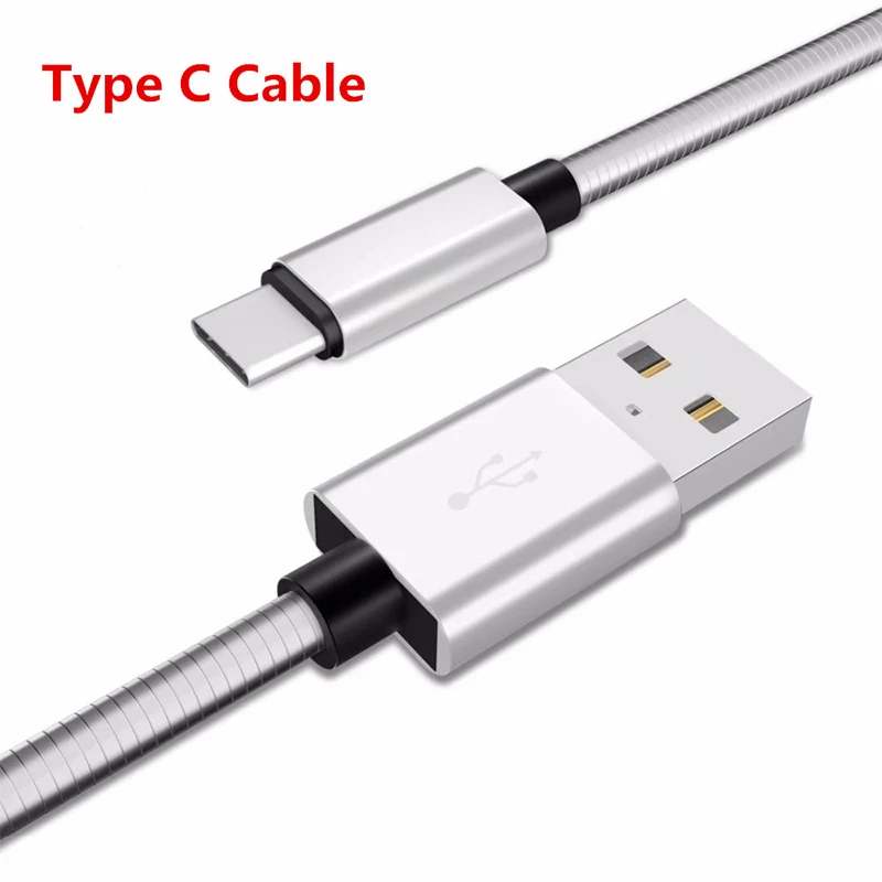 Металлический кабель USB Type C для Samsung S9 S8 быстрая зарядка Type-C мобильный телефон