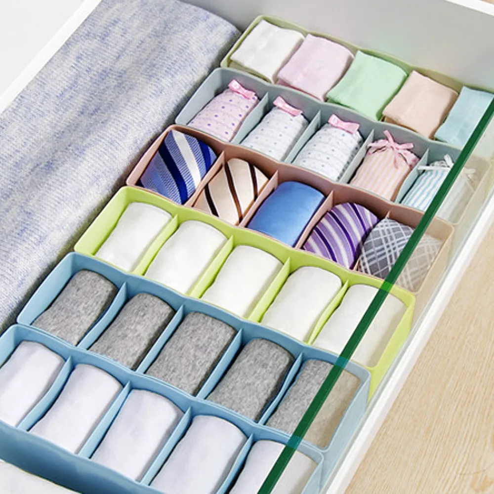 Пластиковый Органайзер с 5 ячейками коробка для хранения ящик галстуков