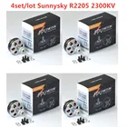 4 компл.лот Sunnysky R2205 2205 2300KV Бесколлекторный двигатель 2CW 2CCW для радиоуправляемых моделей Мультикоптер рама гоночный Дрон пропеллер запасные части