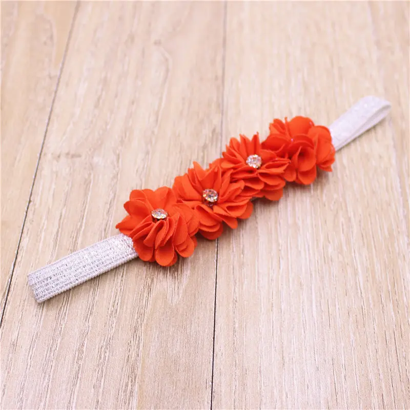 Милая вязаная эластичная повязка на голову шифоновая для волос с 4 цветами