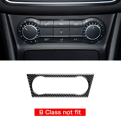 Carbon Fiber Скорости полета для Mercedes Benz W169 W245 W117 W156 класса B класс cla GLA углеродного волокна компакт-дисков кондиционер Управление Панель накладка - Название цвета: Carbon Fiber