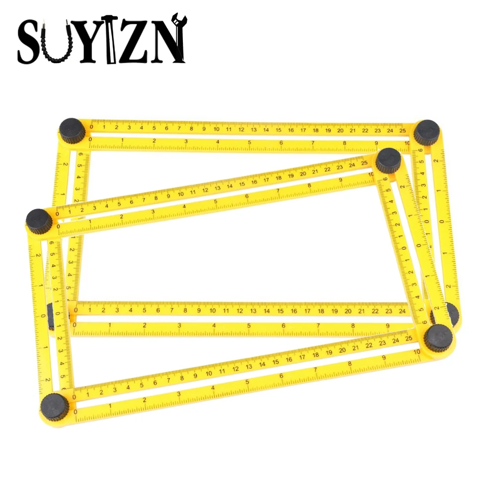 2 шт. угол шаблон инструмент измеряет все углы и формы четырехсторонний линейка