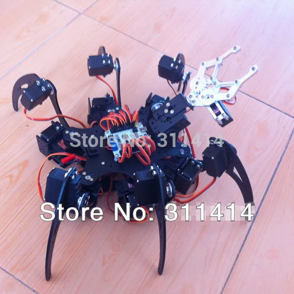 Arduino алюминиевый 6 футовый робот Паук 20DOF ножной рамка комплект с механическим