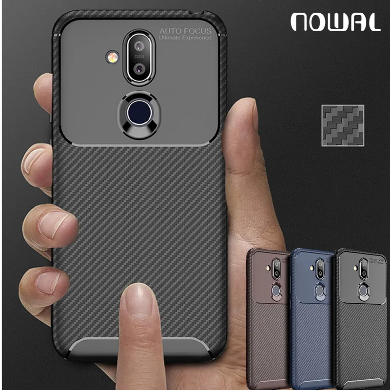 NOWAL в ретро-стиле из углеродного волокна Мягкий силиконовый чехол для Nokia X7 X6 X5 X3 2 1