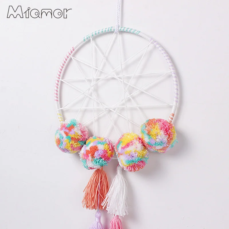 Счастливого Рождества помпон Ловец снов и ветер куранты с перьями автомобиль