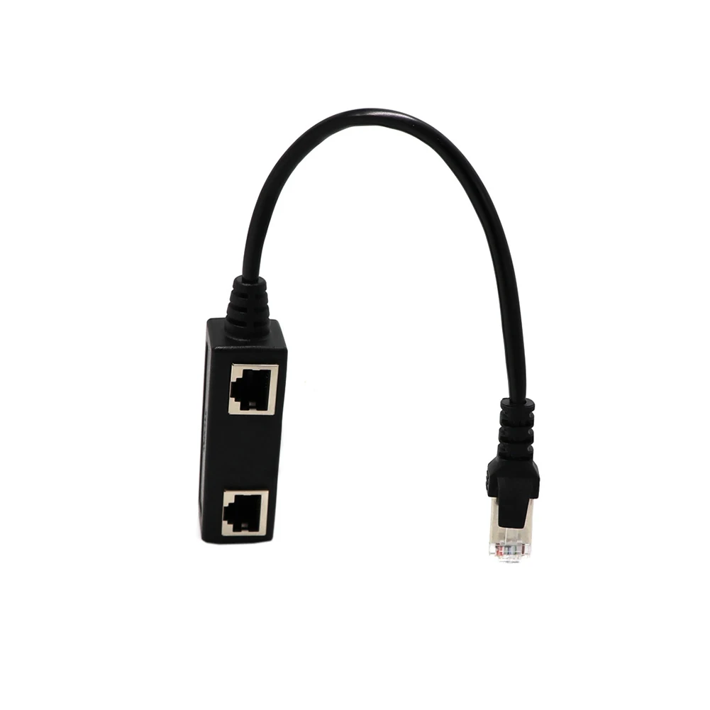 RJ45 Сплиттер Адаптер от 1 до 2 портов переключатель кабель для Cat5 Cat6 LAN разъем Ethernet