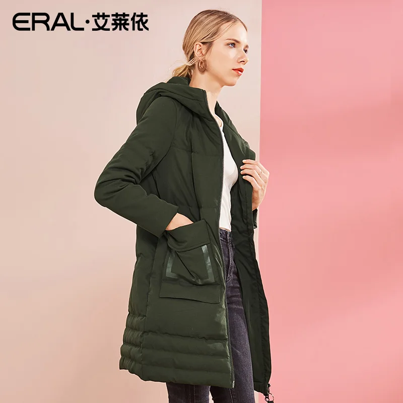 ERAL Women's Winter Down Coat Long Hooded Casual Slim Thermal Parka Jacket Plus Size 617104036 | Женская одежда