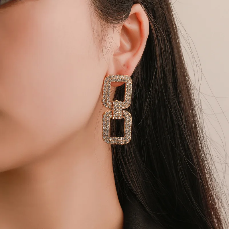 Большие висячие серьги для женщин геометрические массивные 2018 модные