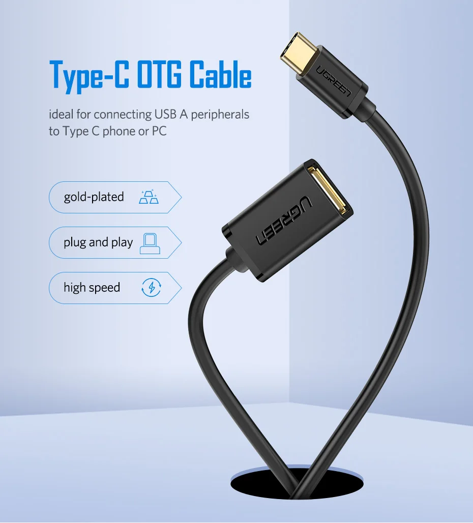 Ugreen usb c адаптер OTG usb кабель type c к usb 3,0 usb 2,0 адаптер конвертер для samsung s8 huawei macbook usb c Thunderbolt 3