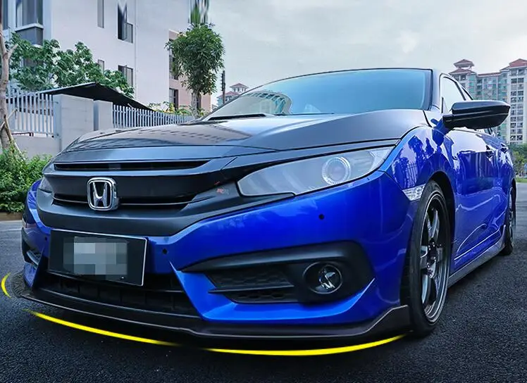 Для 2017-2018 Honda Civic передний бампер диффузор защитные бамперы Задний Спойлер ABS