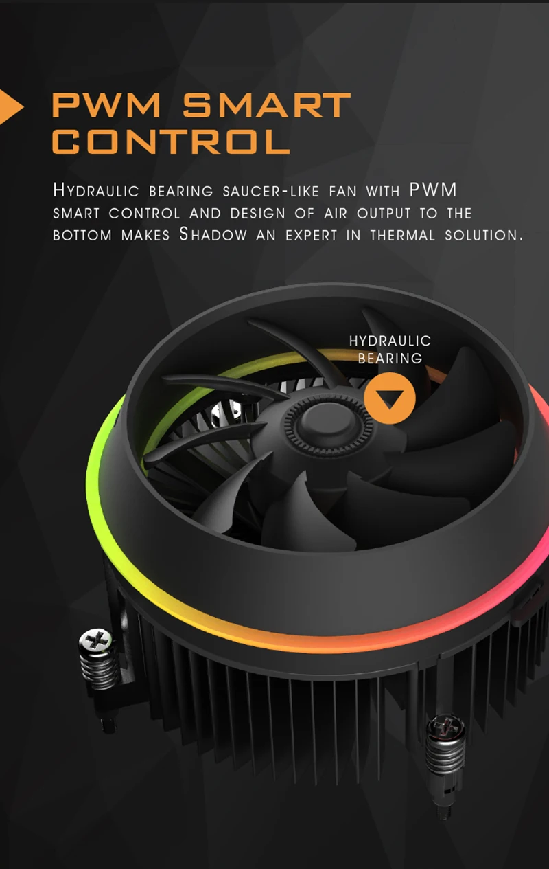 Darkflash PWM кулер для процессора AURA SYNC TDP 280 Вт двойной кольцевой светодиодный вентилятор 4pin радиатор кулер для охлаждения процессора для Intel Core i7/i5/i3 Shadow