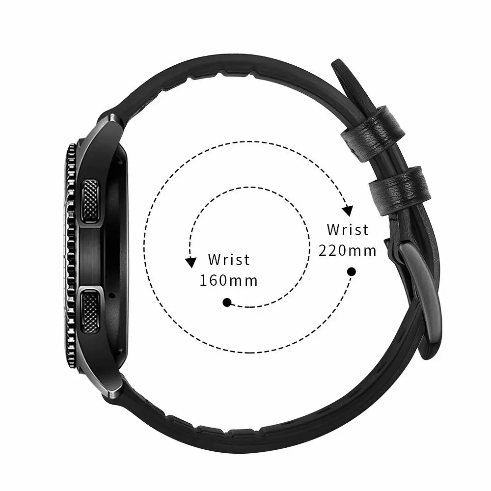 Ремешок для часов Samsung Gear S3 браслет из натуральной кожи Huami amazfit 1 2 Huawei Watch 2pro 22