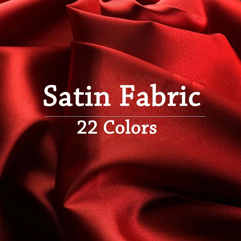 Оптовая продажа 10 м/лот шелковая атласная ткань из полиэстера для свадеб