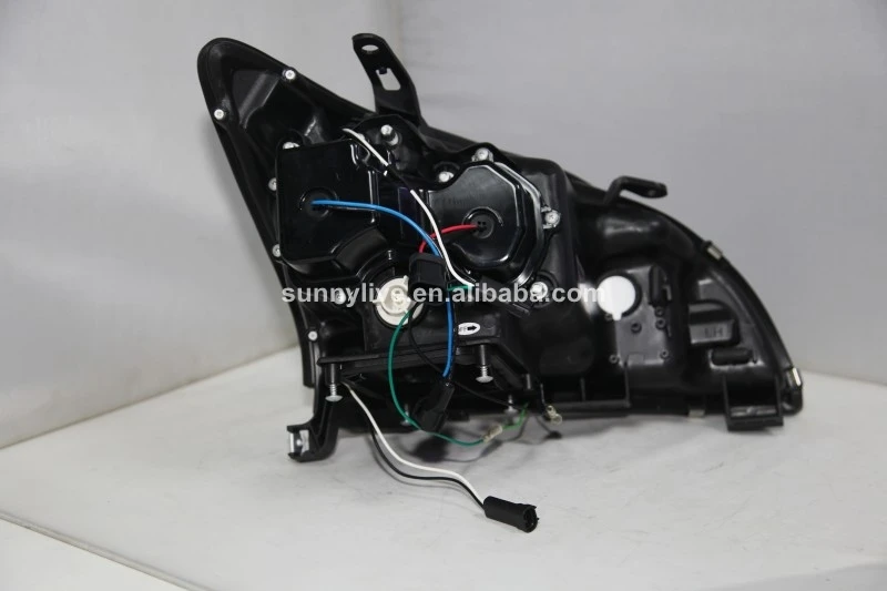 2004-2009 год для Lexus RX330 RX350 светодиодный ные фары хромированный корпус желтый