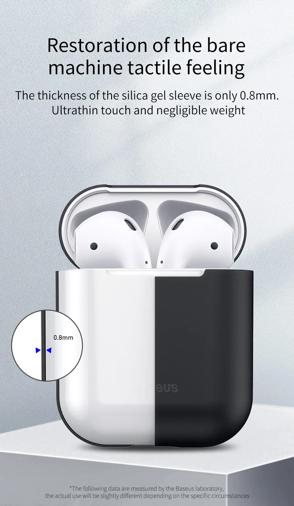 Мягкий силиконовый чехол Baseus для Airpods 1 2, защитный чехол для Airpods, беспроводной Bluetooth футляр для наушников для Apple, чехол