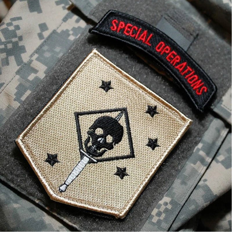 Нашивки с вышивкой для военной тактической одежды на липучке USMC/Военные