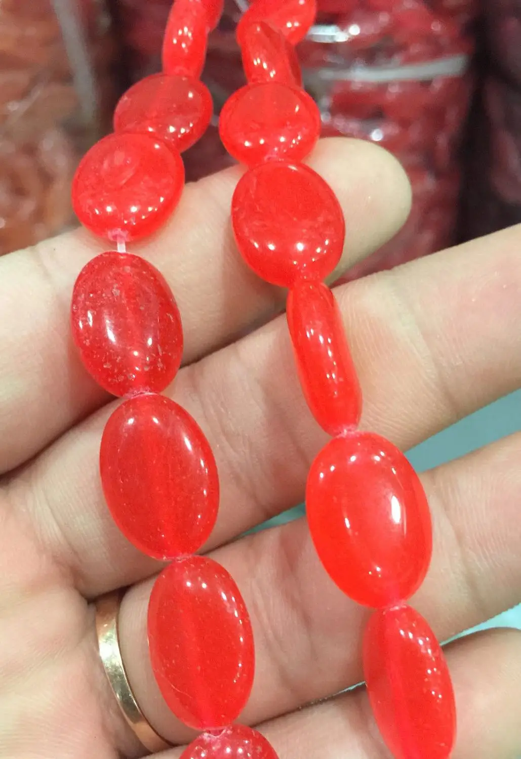 13x18 мм оранжевые красные овальные бусины 15 &quotAAA|loose beads|beads beadsbeads oval |