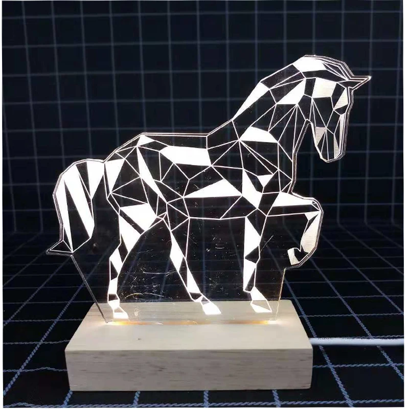 Модные светодиодные креативные подарки 3 цвета 3D атмосферы иллюзия светильник