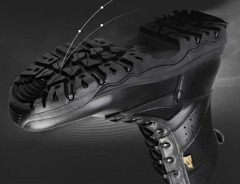 Summer Ultra Light Tactical Training Military Combat Boots Outdoor Hiking Camping Hunt High Top Non-slip Breathable Army Shoes