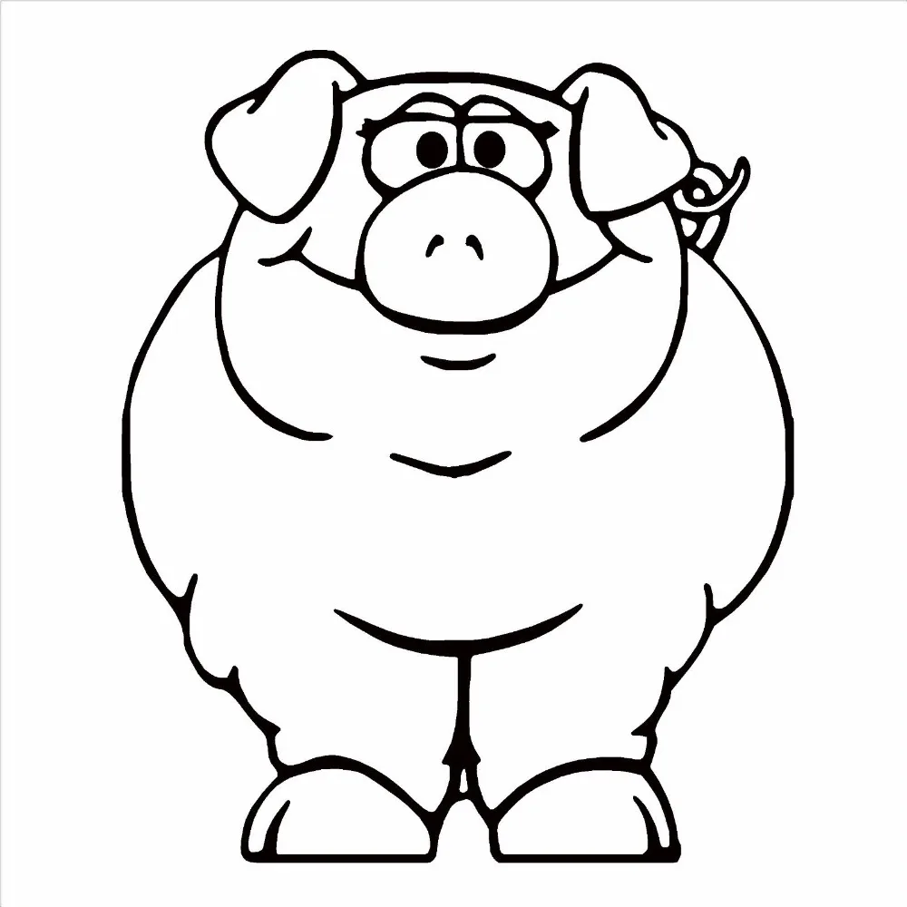 Настенные виниловые наклейки в виде пухих свиней животных кухонные домашние