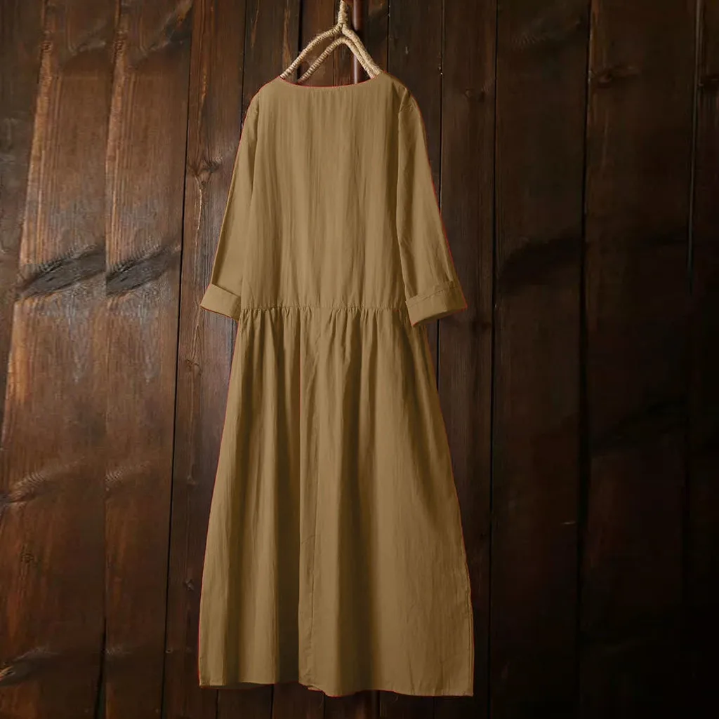 Новое поступление летнее платье женское с круглым вырезом коротким рукавом из