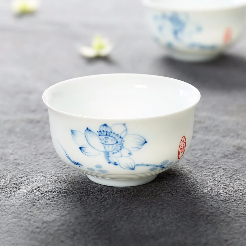 TANGPIN керамический чайник расписанный вручную gaiwan fish чайная чашка из фарфора Китайский кунг-фу чайный сервиз, кружка для вина